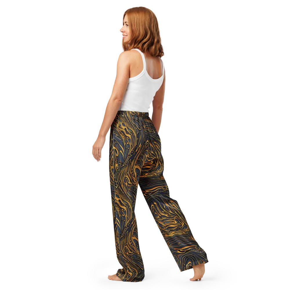 Aurum Drift on Women's Pajama Pants — Back