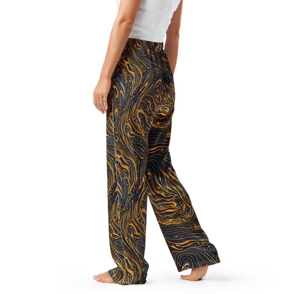 Aurum Drift on Women's Pajama Pants — Left