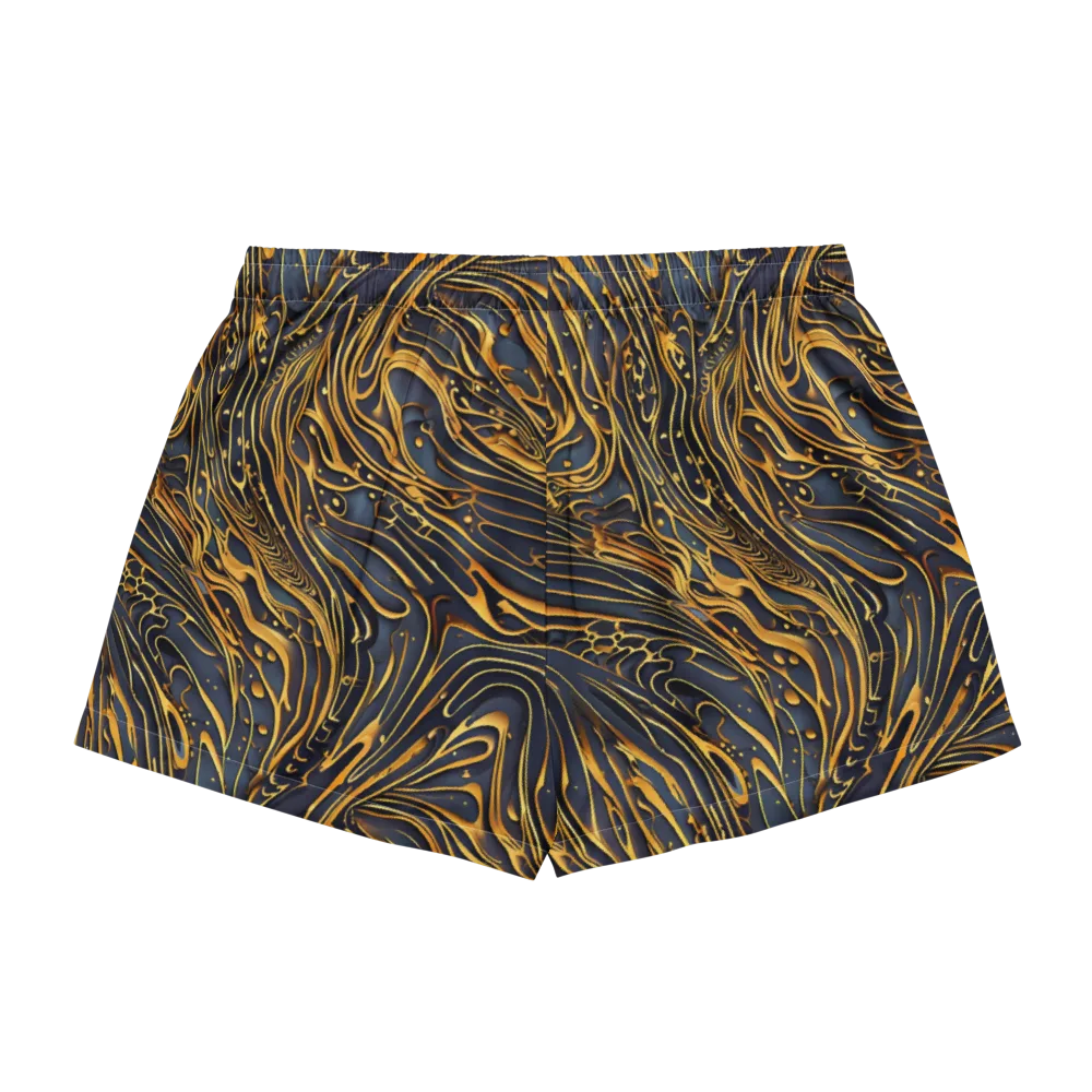 Aurum Drift on Women's Pajama Shorts — Back