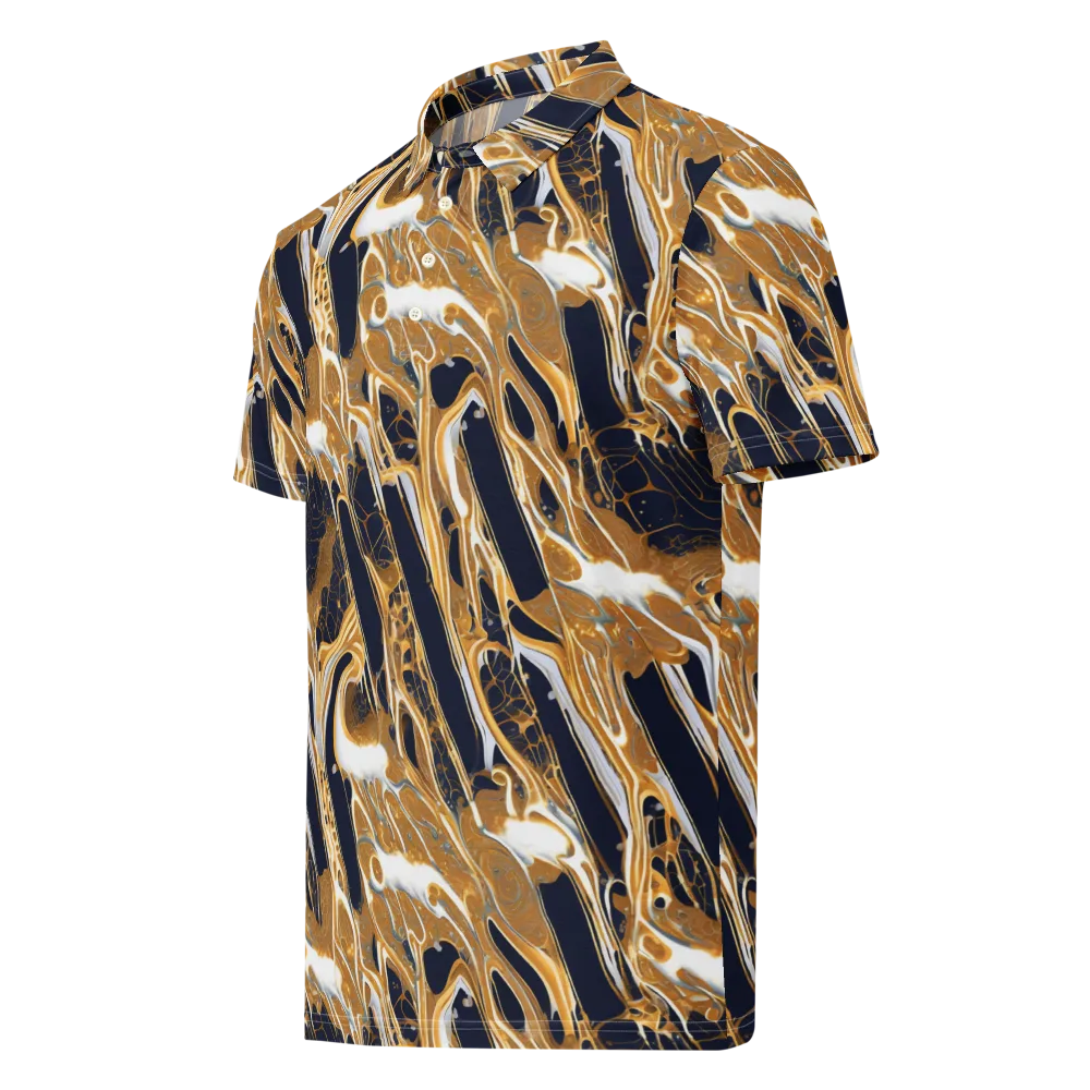Molten Filigree on Men's Slim Fit Polo Shirt — Left Front