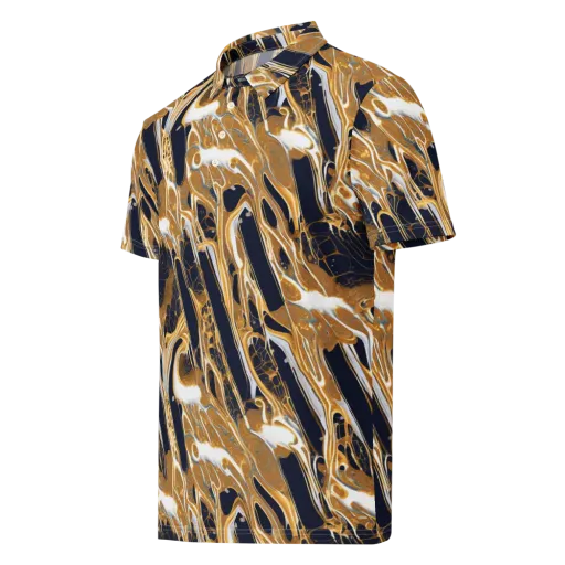 Molten Filigree on a Men's Slim Fit Polo Shirt