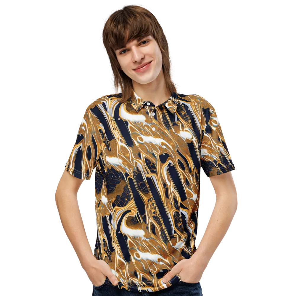 Molten Filigree on Men's Slim Fit Polo Shirt — Front
