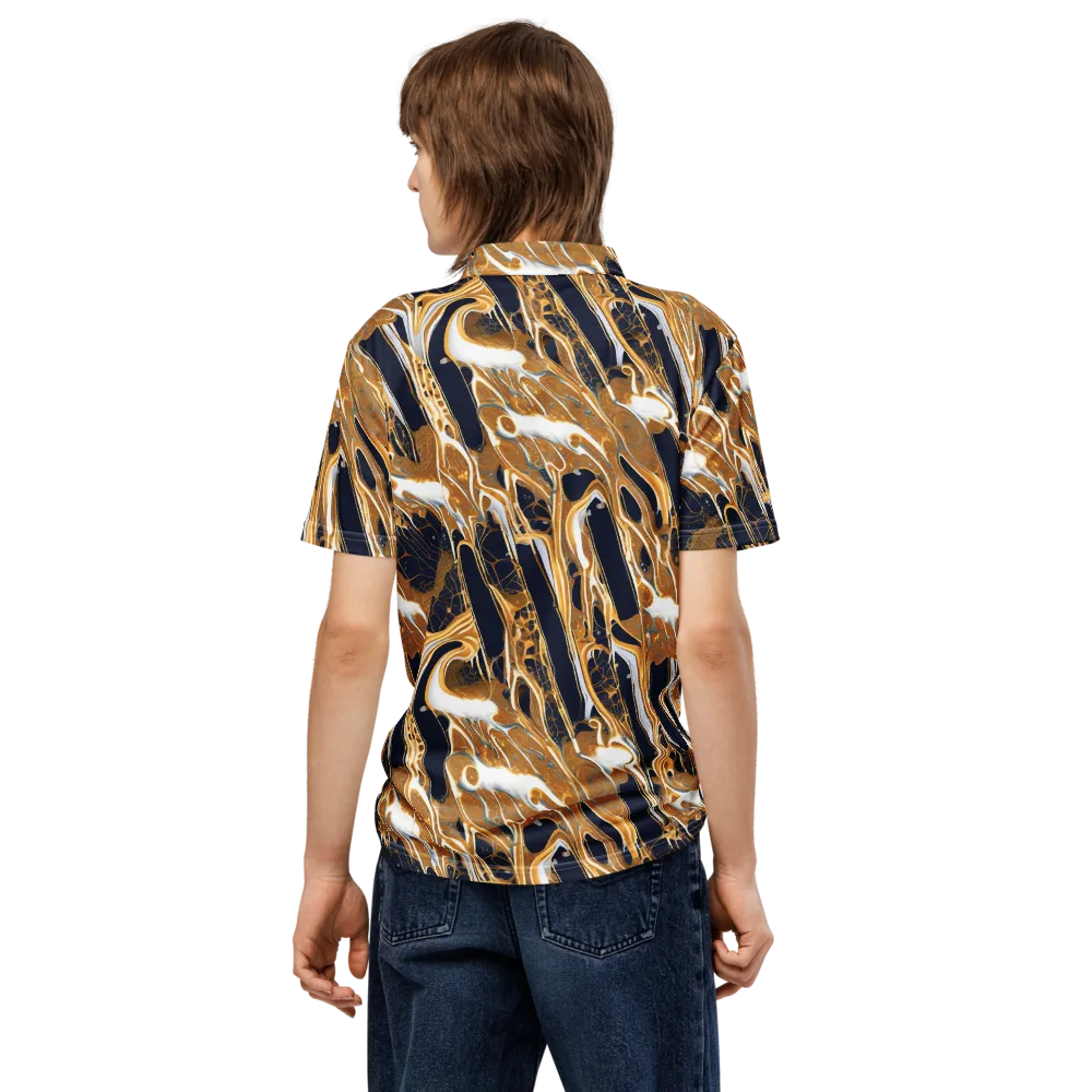 Molten Filigree on Men's Slim Fit Polo Shirt — Back