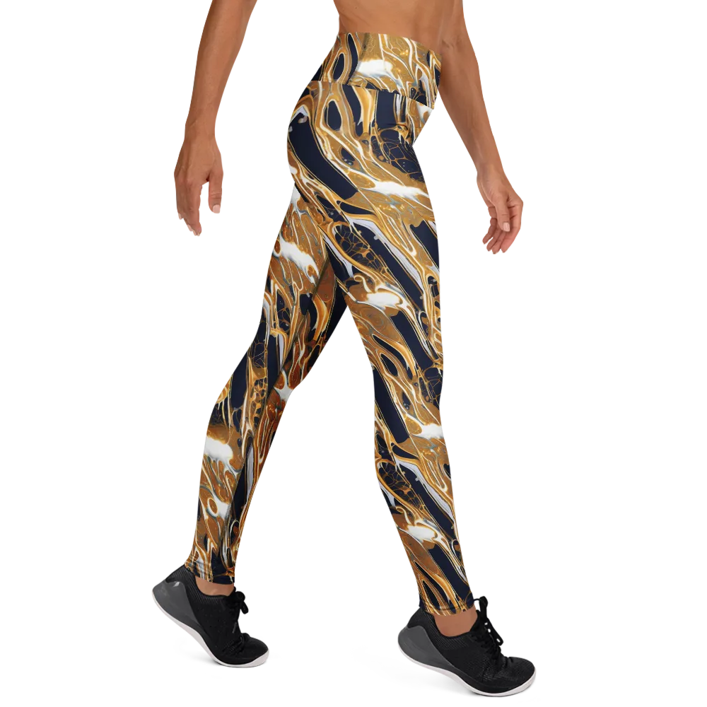 Molten Filigree on Yoga Leggings — Right
