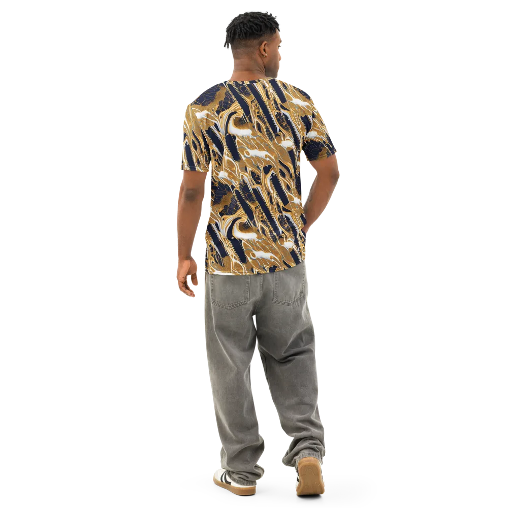 Molten Filigree on Men's Cotton Crew Neck T-Shirt — Back