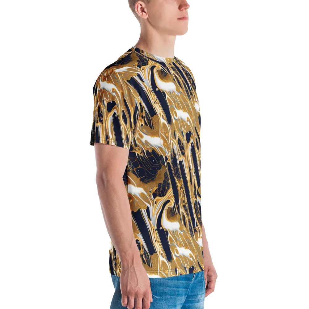 Molten Filigree on Men's Crew Neck T-Shirt — Right