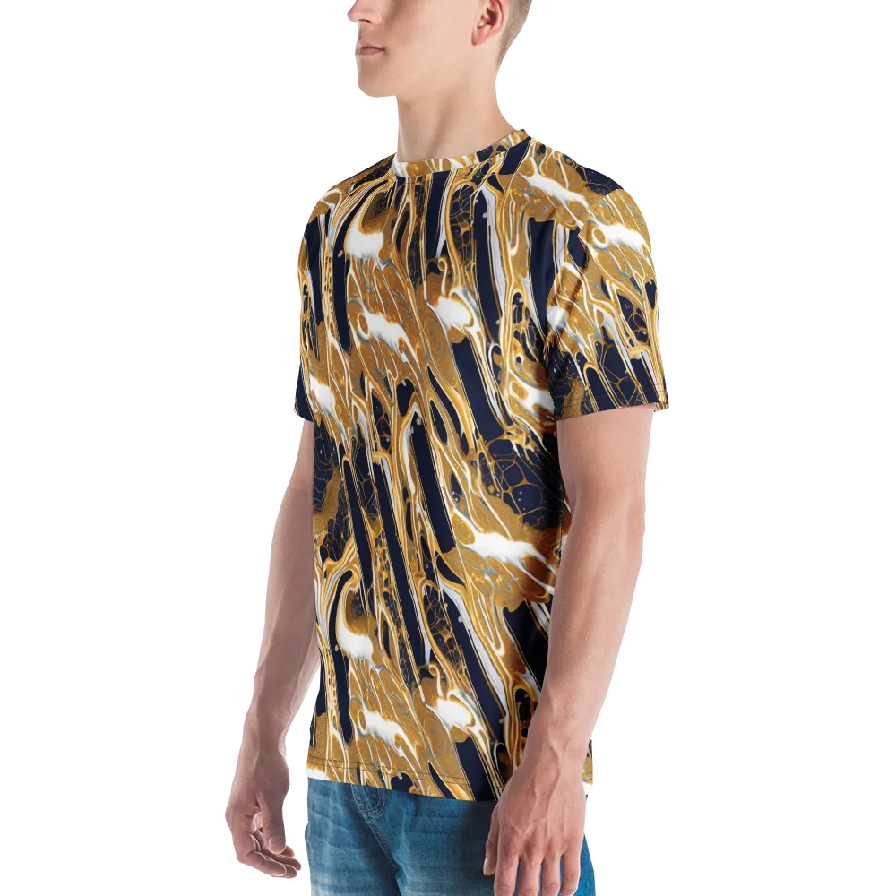 Molten Filigree on Men's Crew Neck T-Shirt — Left
