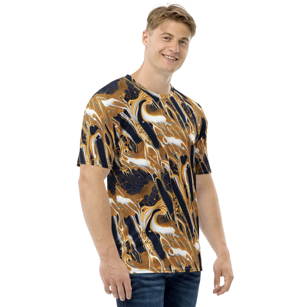 Molten Filigree on Men's Crew Neck T-Shirt — Right