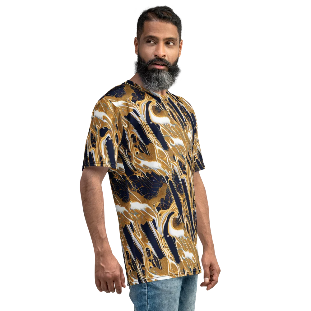 Molten Filigree on Men's Crew Neck T-Shirt — Right