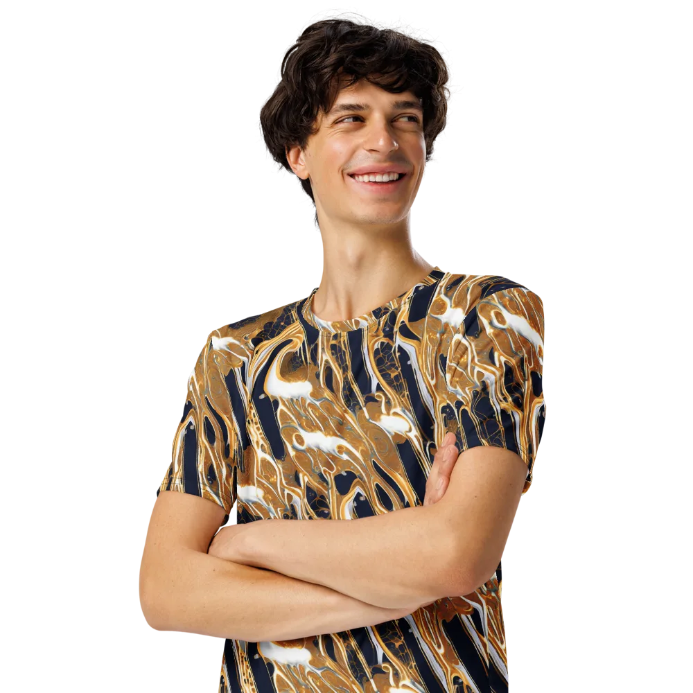 Molten Filigree on Men's Crew Neck T-Shirt — Left Front