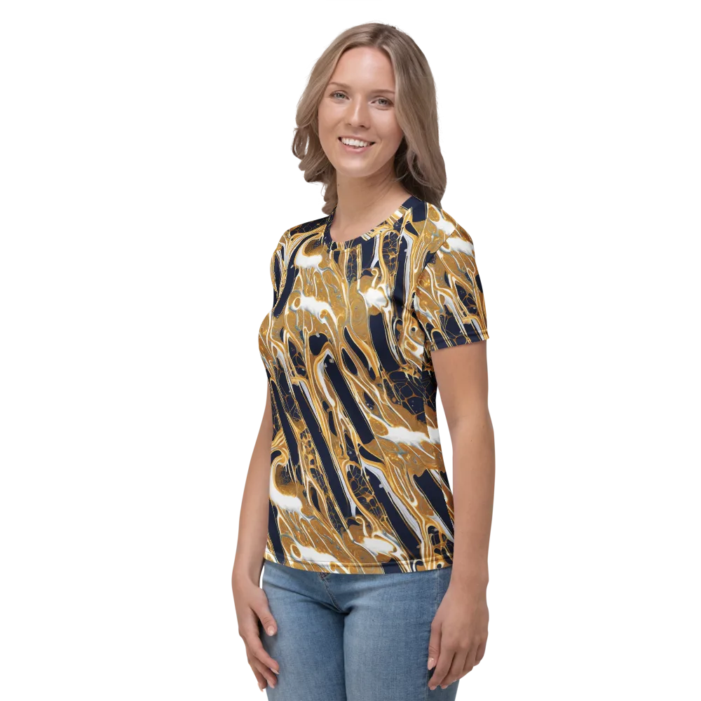 Molten Filigree on Women's Crew Neck T-Shirt — Left