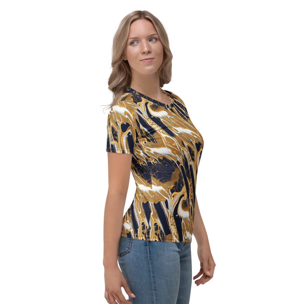 Molten Filigree on Women's Crew Neck T-Shirt — Right