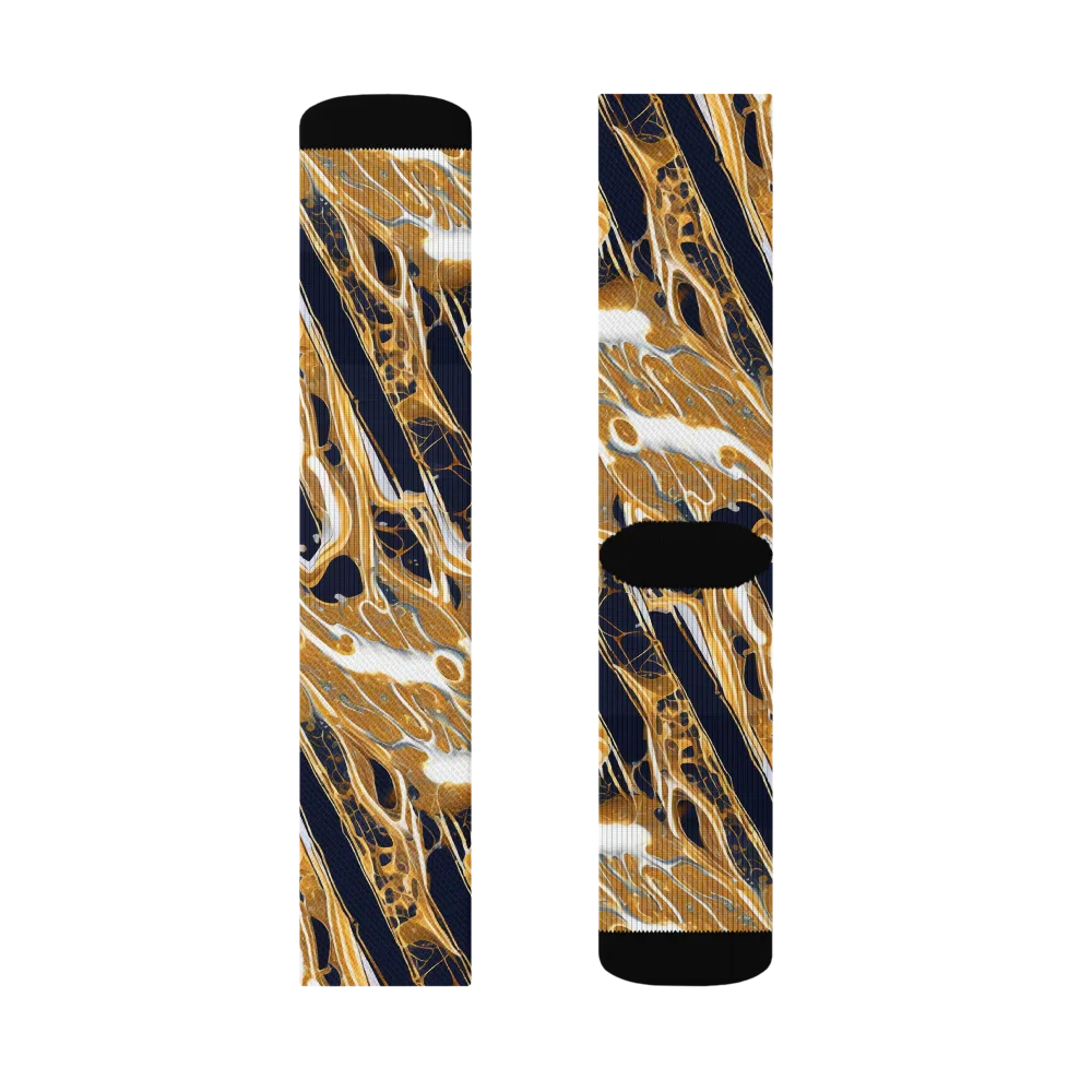 Molten Filigree on Socks — Right Sock