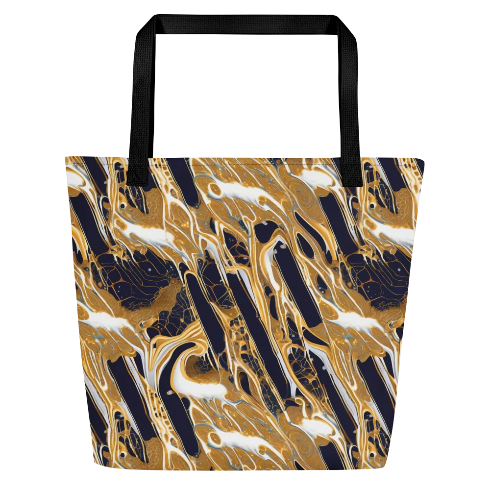 Molten Filigree on Large Tote Bag W/ Pocket — Front