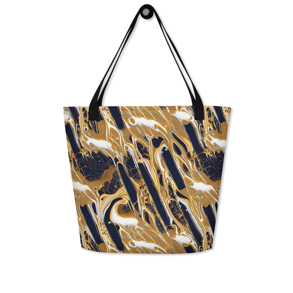 Molten Filigree on Large Tote Bag W/ Pocket — Front