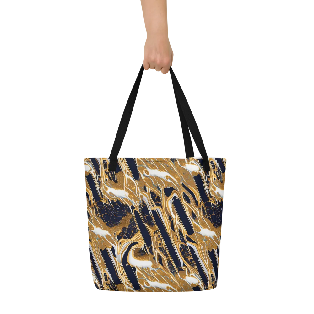 Molten Filigree on Large Tote Bag W/ Pocket — Front