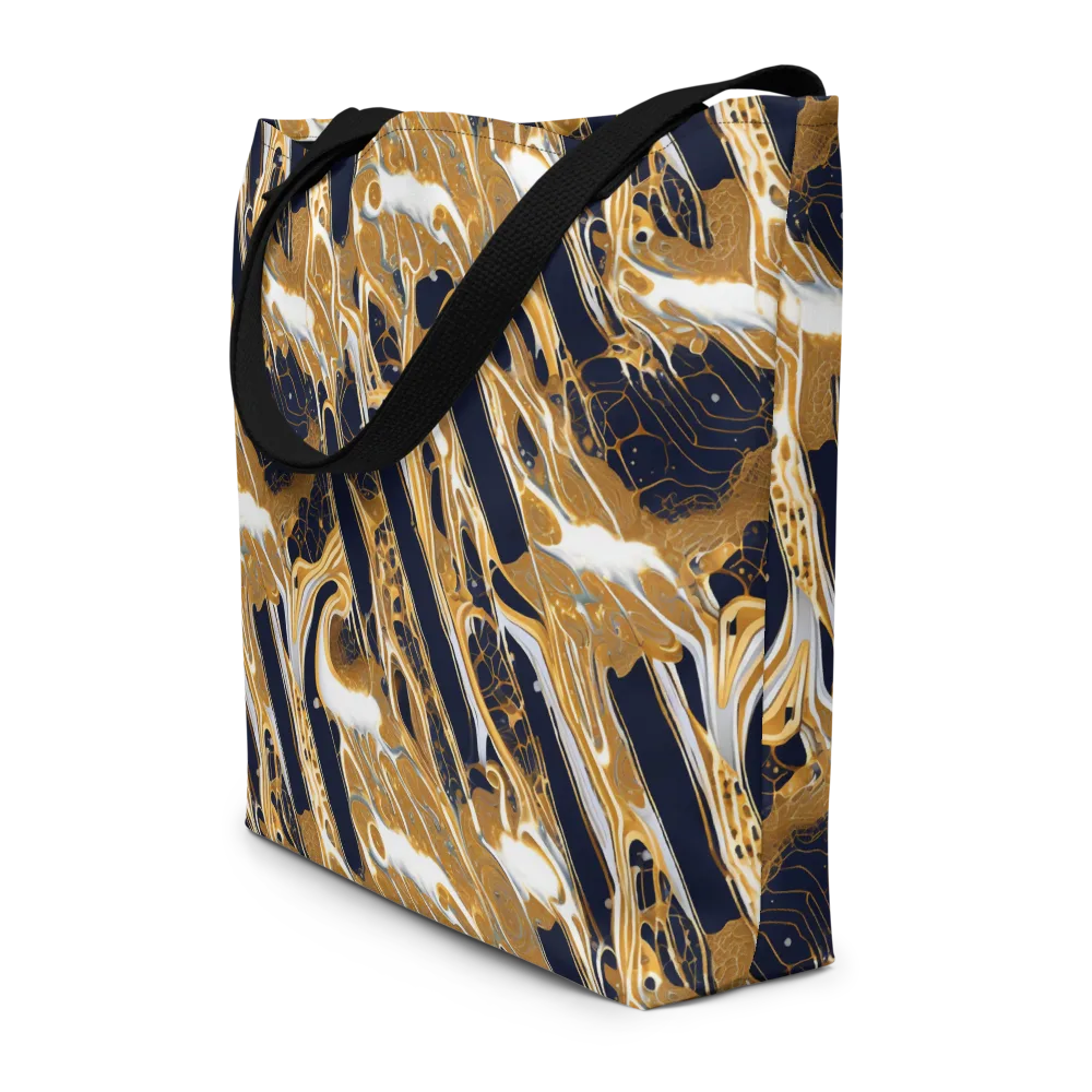 Molten Filigree on Large Tote Bag W/ Pocket — Front