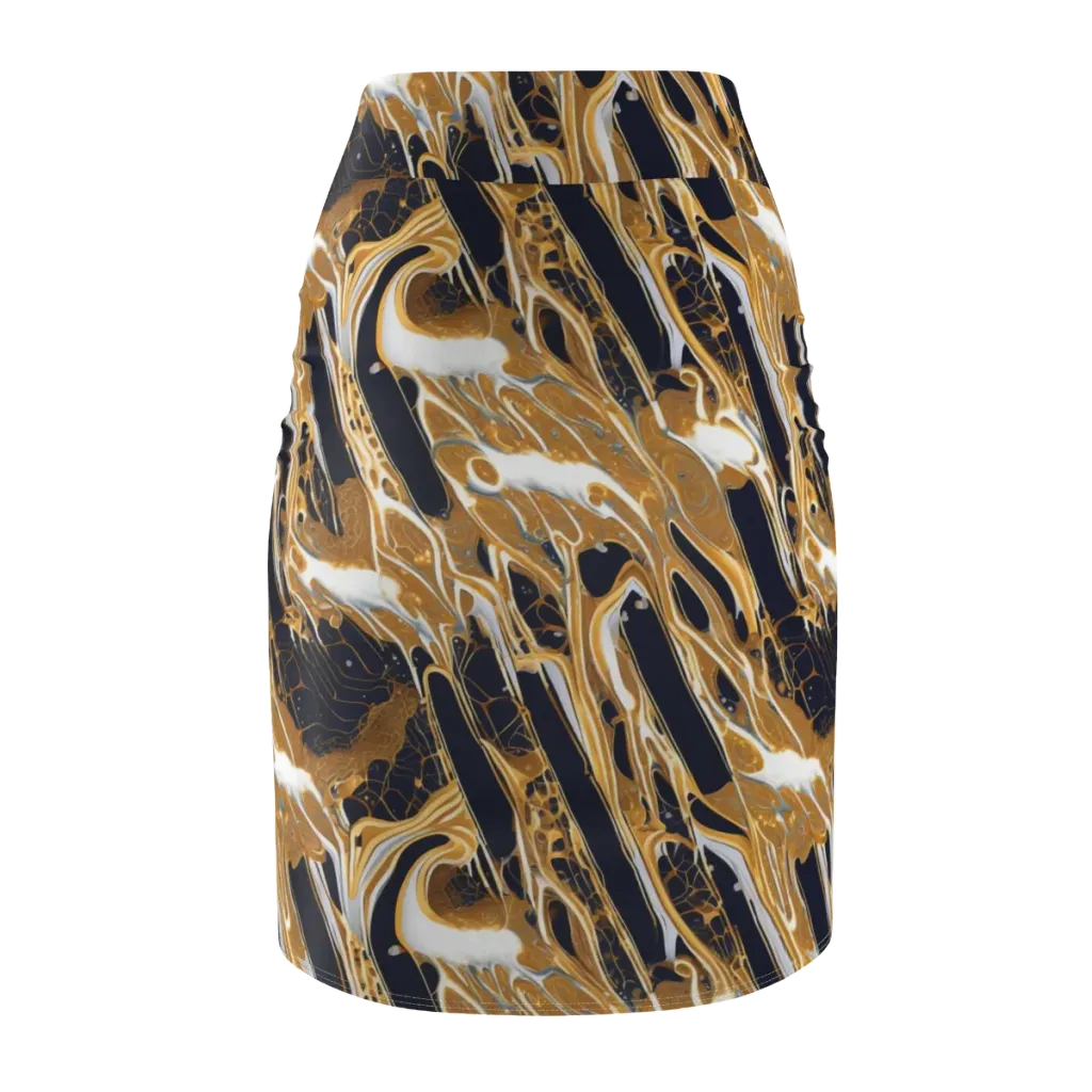Molten Filigree on Pencil Skirt — Back
