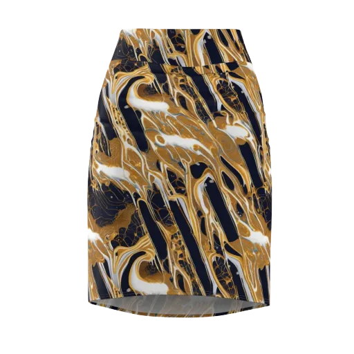 Molten Filigree on a Pencil Skirt