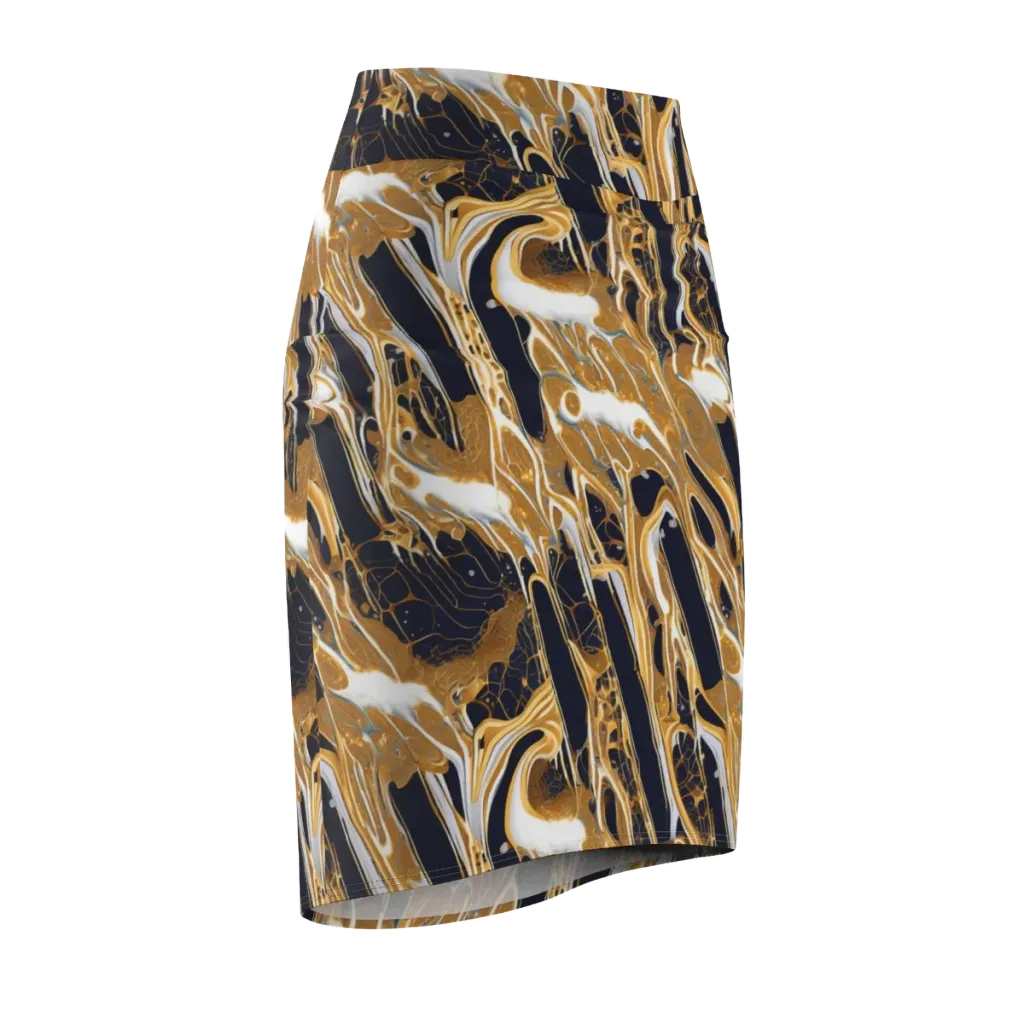 Molten Filigree on Pencil Skirt — Front Side