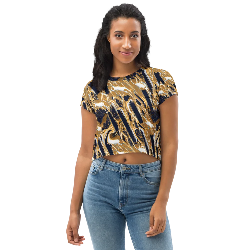 Molten Filigree on Crop Tee — Front