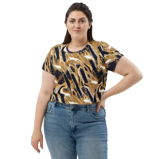 Molten Filigree on a Crop Tee