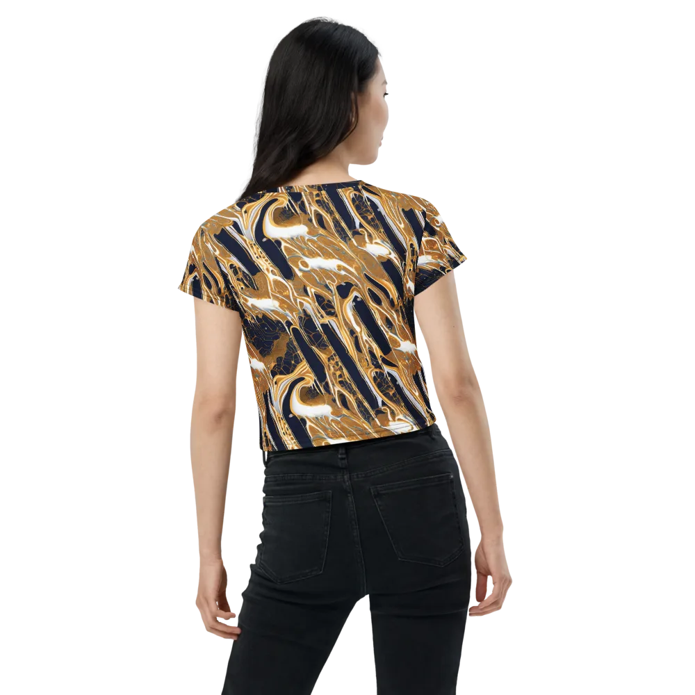 Molten Filigree on Crop Tee — Back