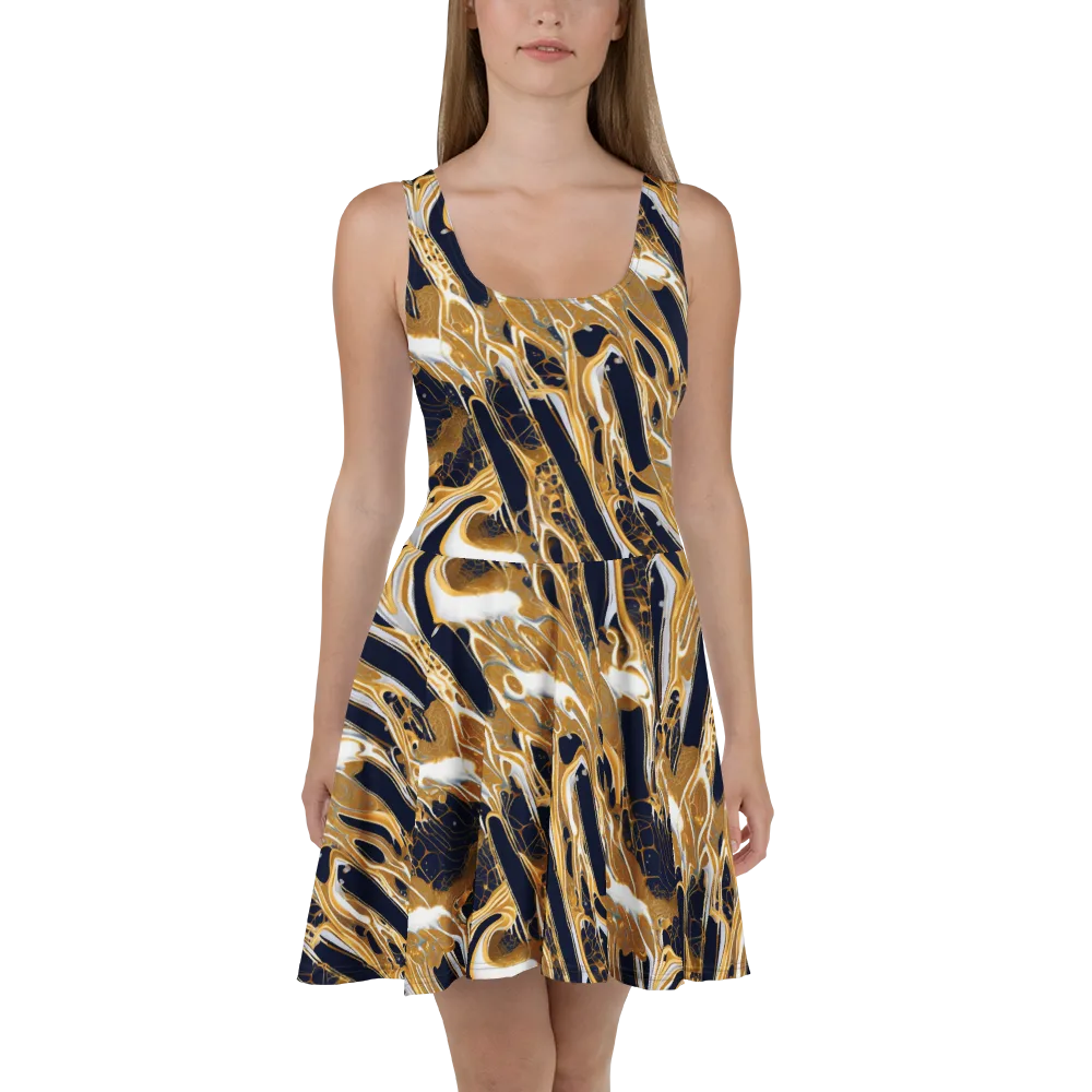 Molten Filigree on Skater Dress — Front