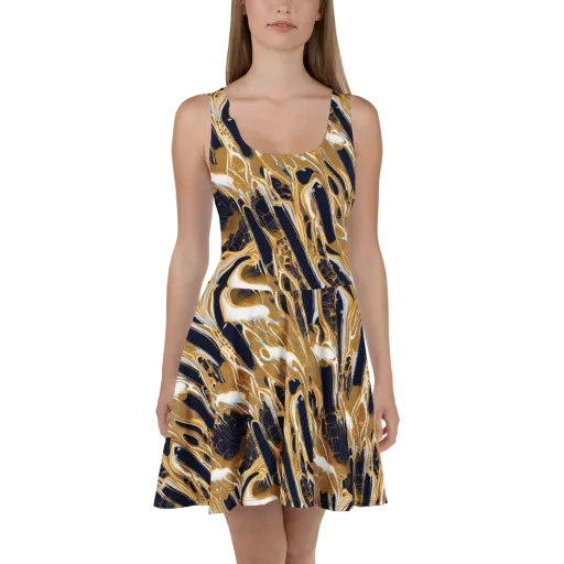 Molten Filigree on a Skater Dress
