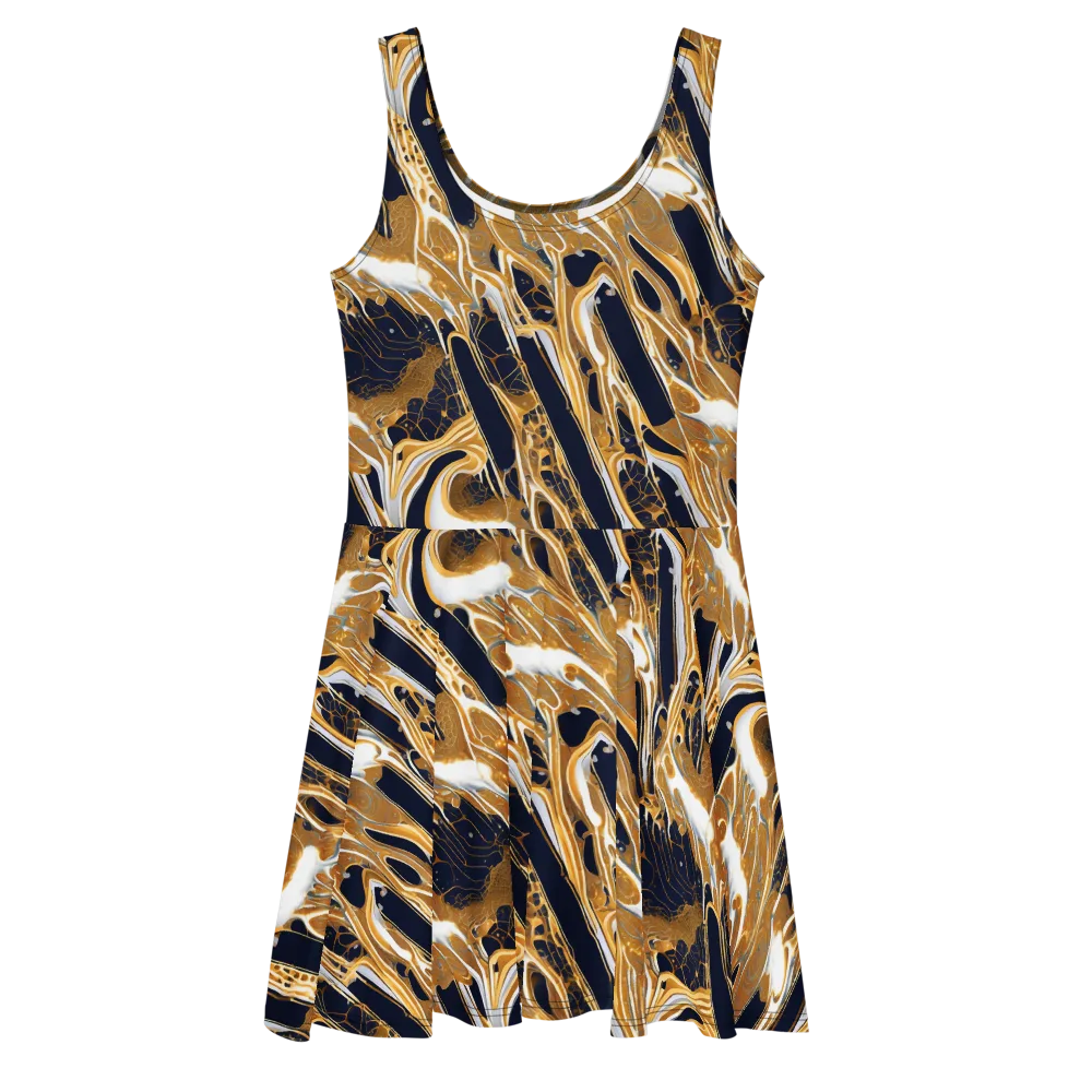 Molten Filigree on Skater Dress — Front