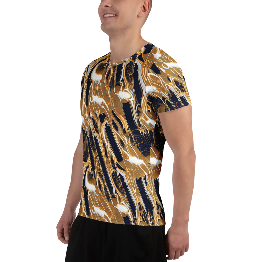 Molten Filigree on Men's Athletic T-Shirt — Left