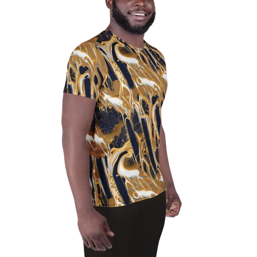 Molten Filigree on a Men's Athletic T-Shirt