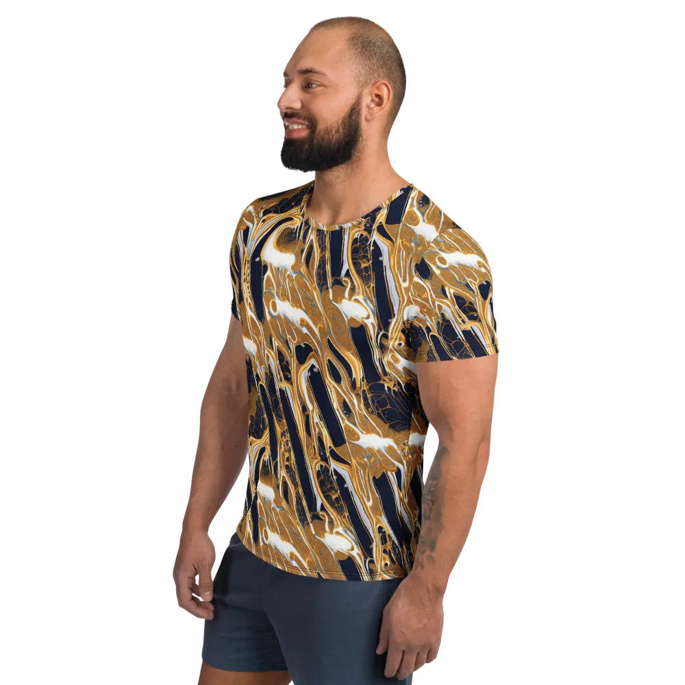 Molten Filigree on Men's Athletic T-Shirt — Left