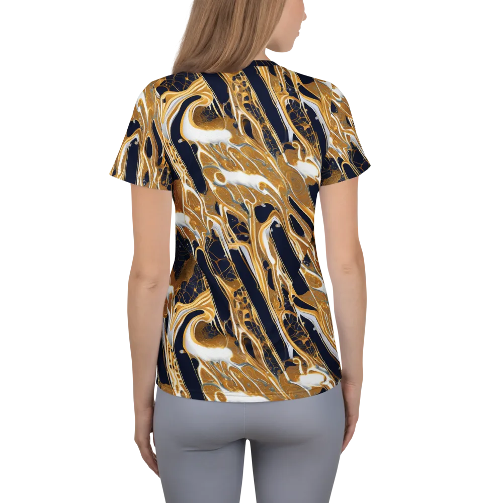 Molten Filigree on Women's Athletic T-Shirt — Back