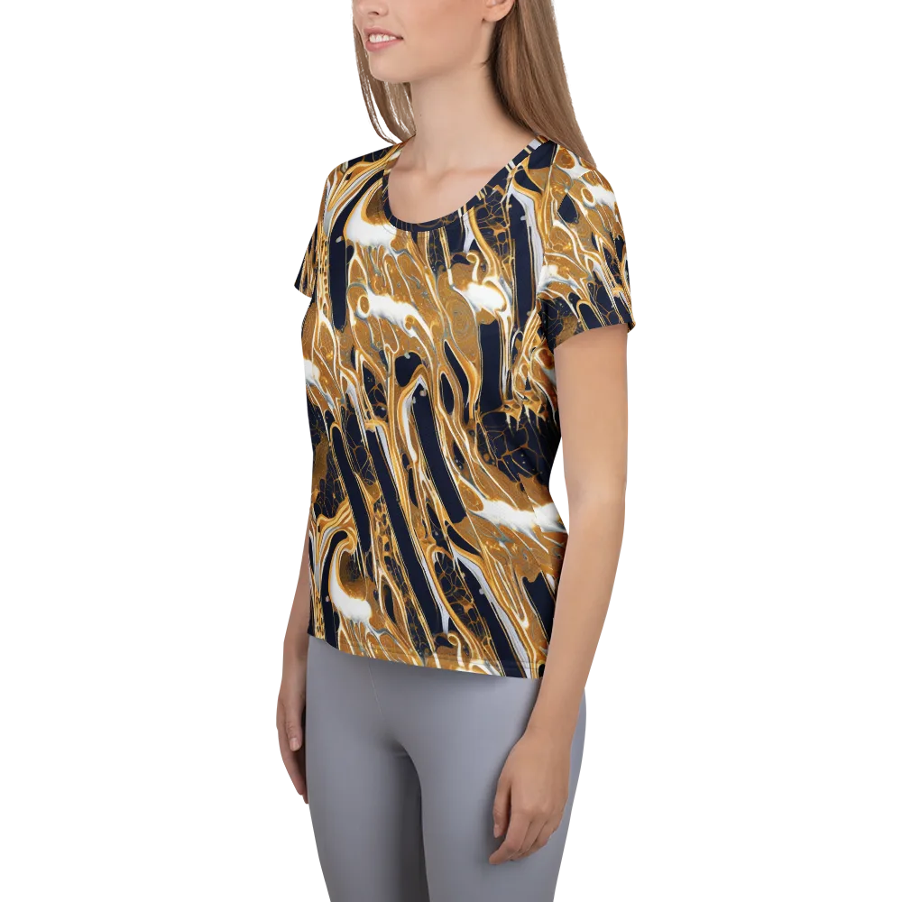 Molten Filigree on Women's Athletic T-Shirt — Left