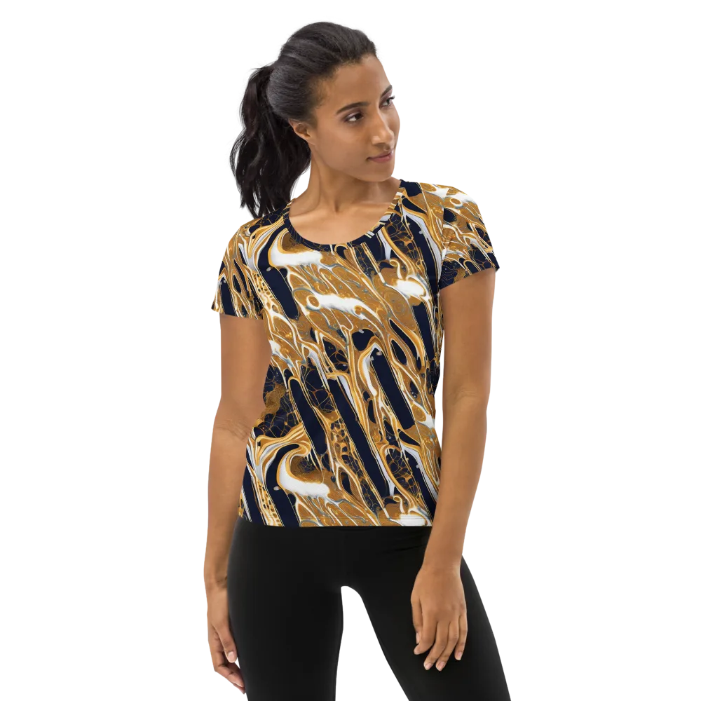 Molten Filigree on Women's Athletic T-Shirt — Front
