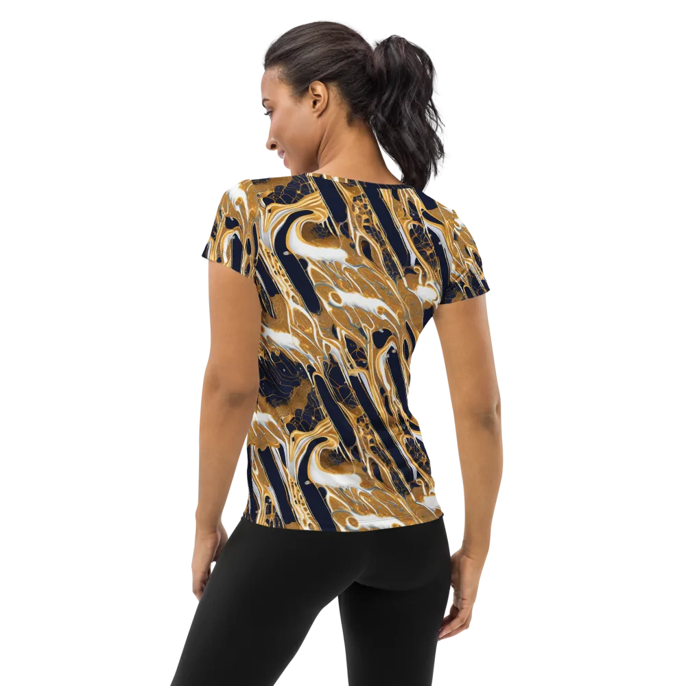 Molten Filigree on Women's Athletic T-Shirt — Back
