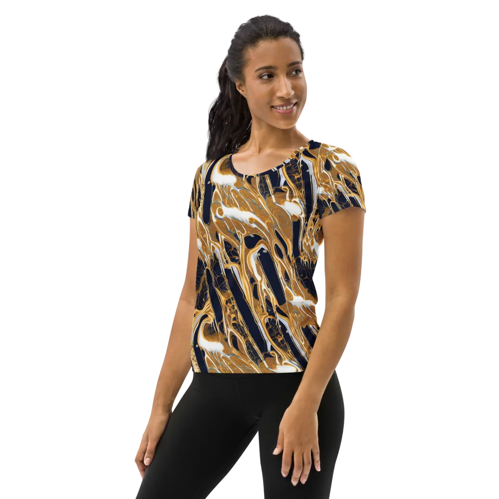 Molten Filigree on Women's Athletic T-Shirt — Left