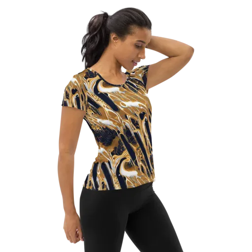 Molten Filigree on a Women's Athletic T-Shirt