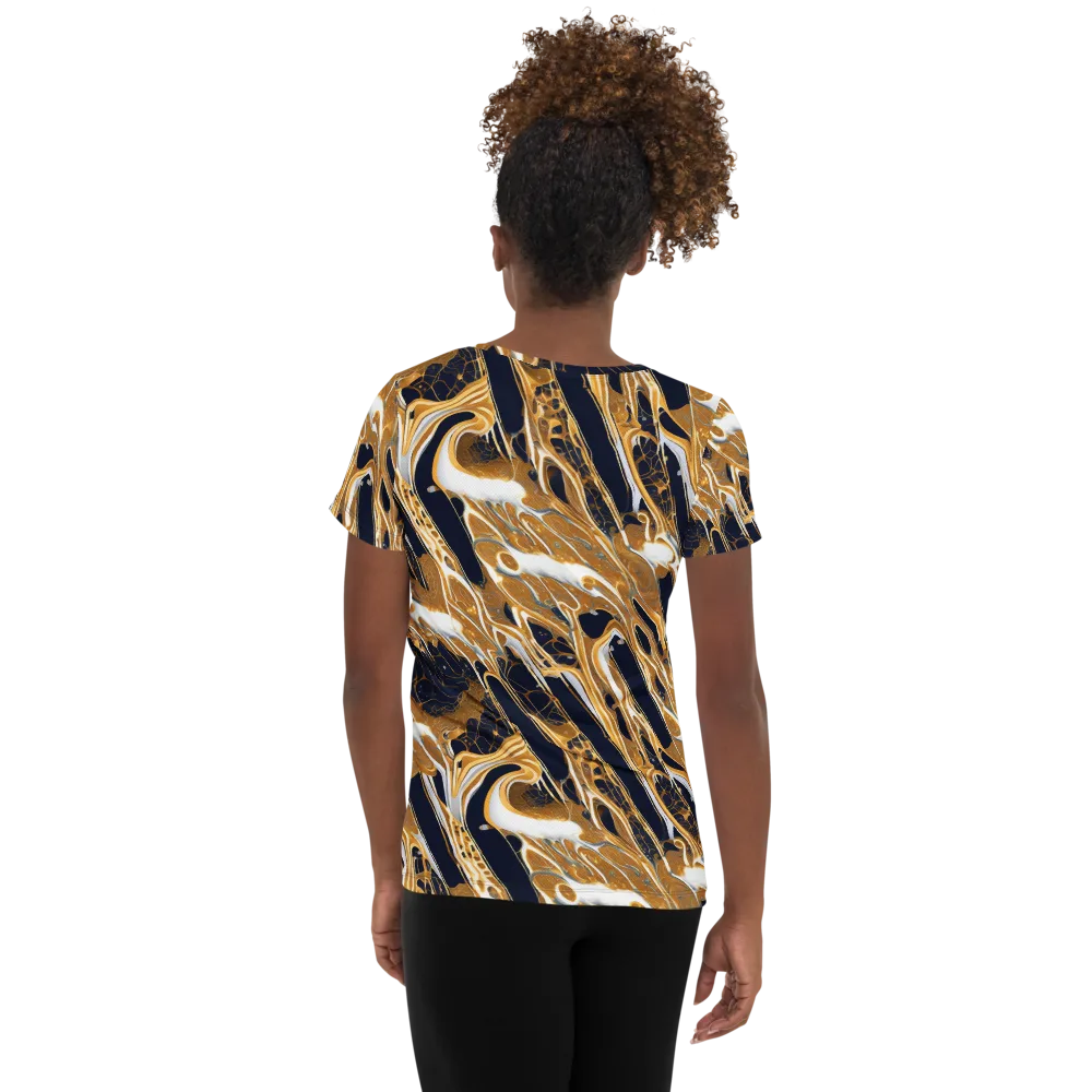 Molten Filigree on Women's Athletic T-Shirt — Back