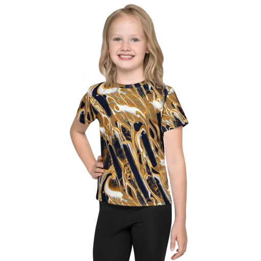 Molten Filigree on a Kids Crew Neck T-Shirt