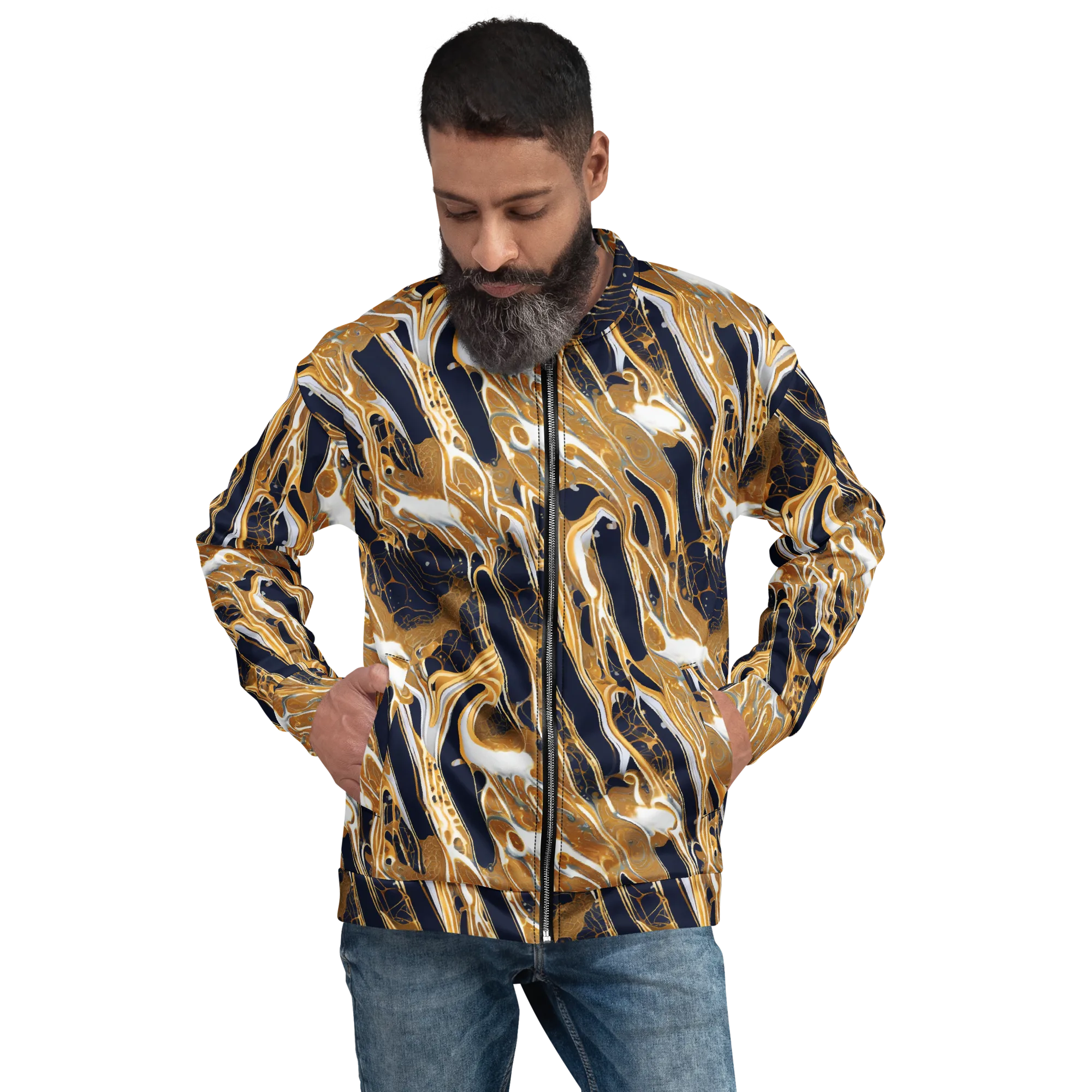 Molten Filigree on Bomber Jacket — Front
