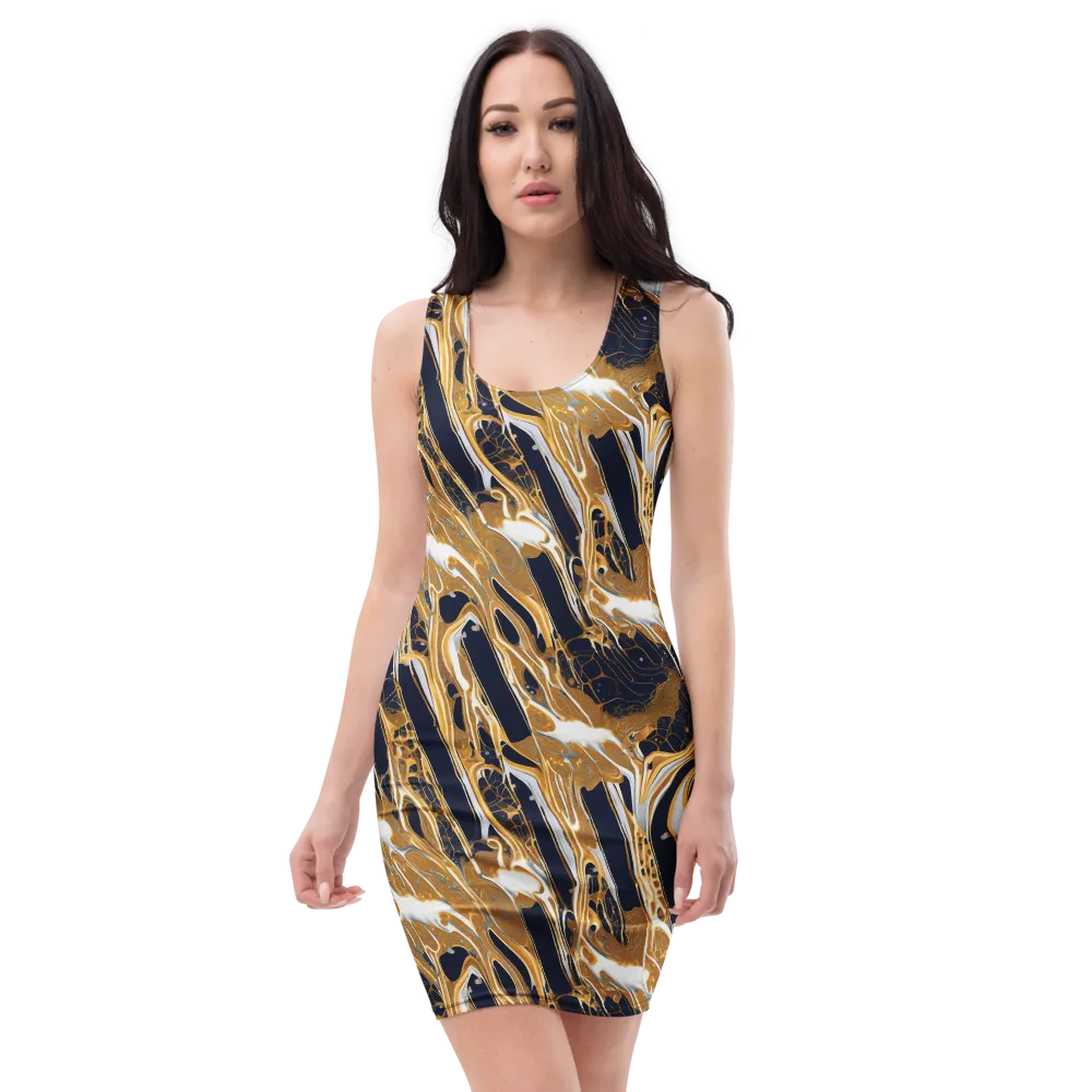 Molten Filigree on Bodycon Dress — Front