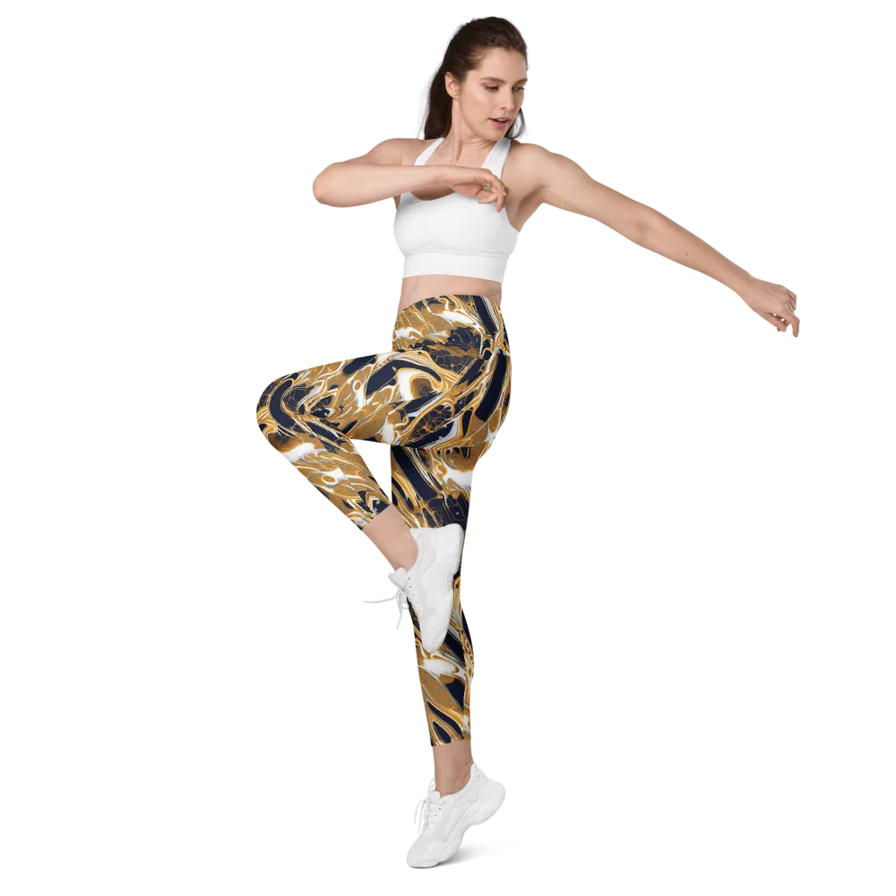 Molten Filigree on Leggings with Pockets — Left Front