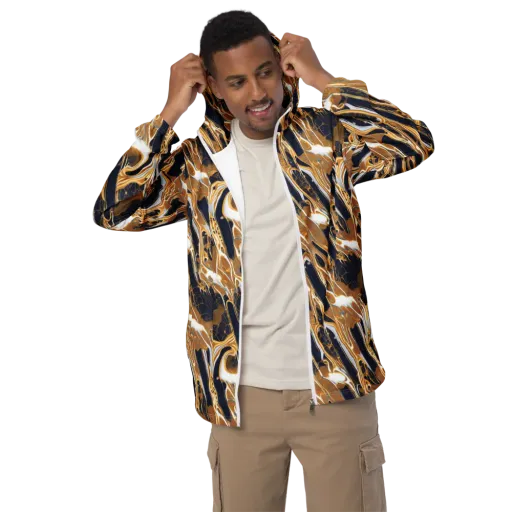 Molten Filigree on a Men's Windbreaker