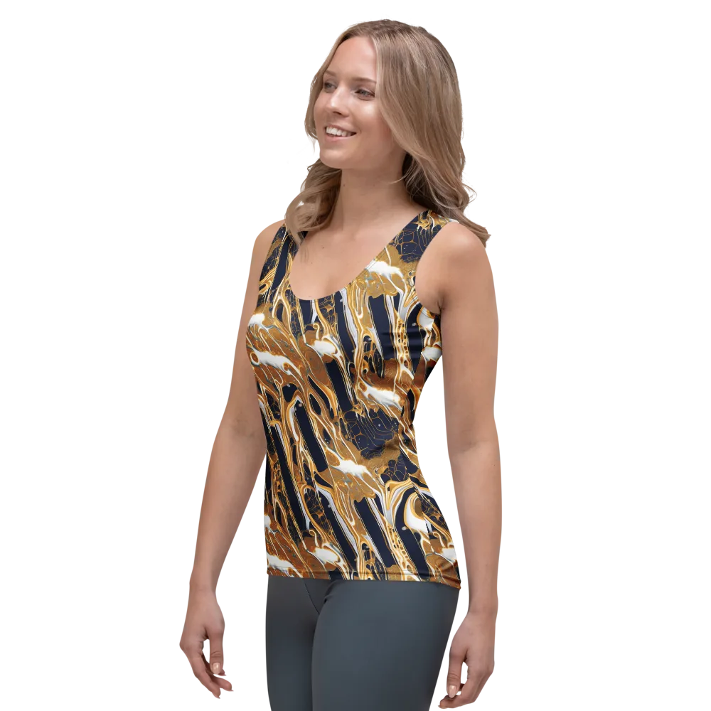 Molten Filigree on Women's Tank Top — Left Front
