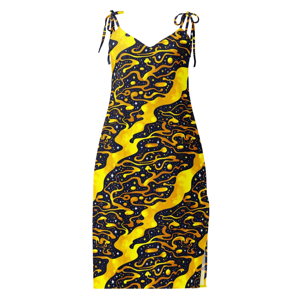 Gold Nebula on Slip Dress — Front