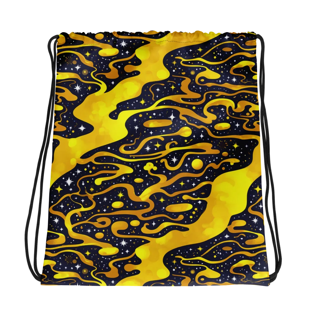 Gold Nebula on Drawstring Bag — Photo