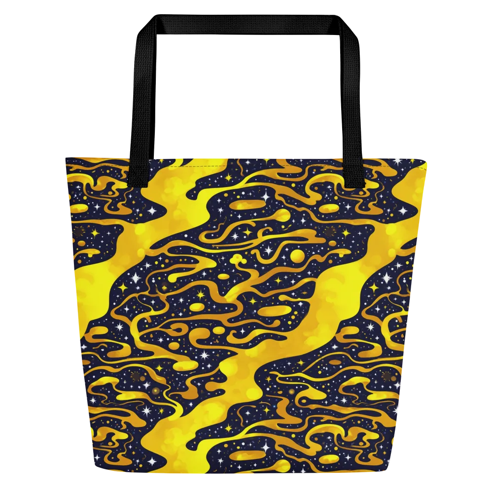 Gold Nebula on Large Tote Bag W/ Pocket — Front