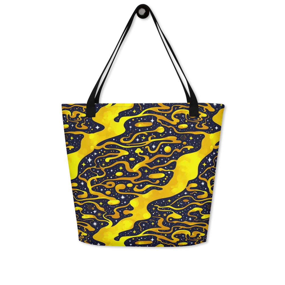 Gold Nebula on Large Tote Bag W/ Pocket — Front